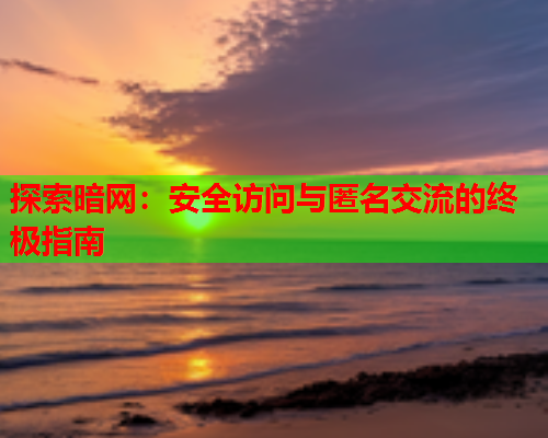 探索暗网：安全访问与匿名交流的终极指南