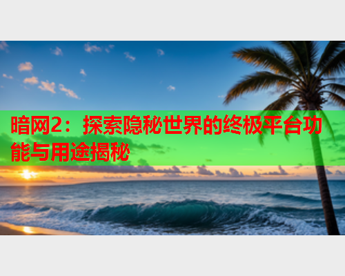 暗网2：探索隐秘世界的终极平台功能与用途揭秘